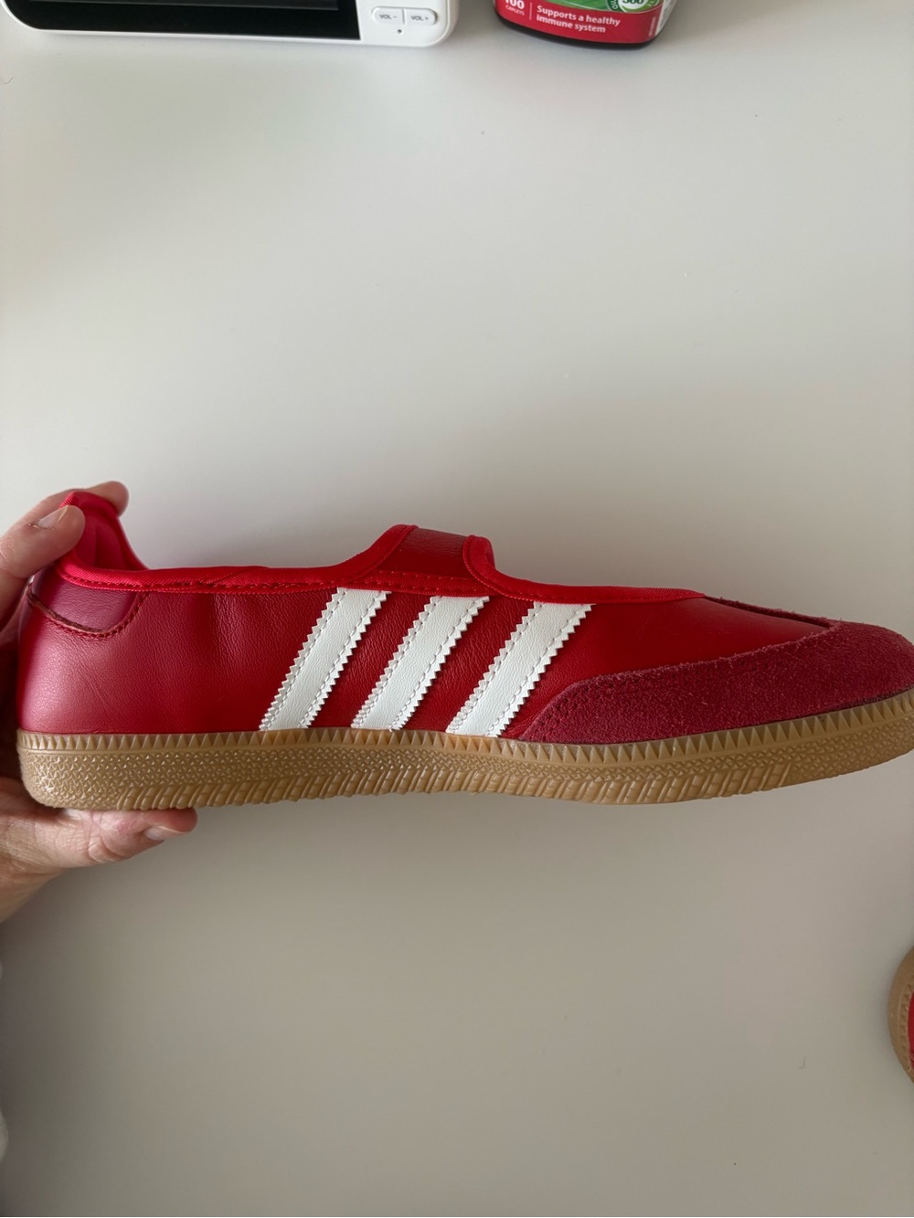 adidas Red & White Women's Sneakers - Picture 2 of 4